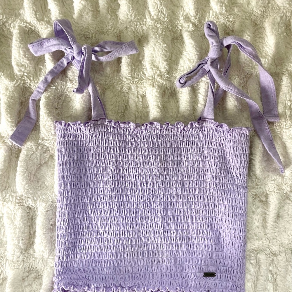 Hollister Lavender Tie-Strap Top